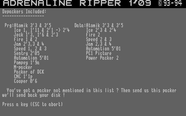 Adrenaline Ripper atari screenshot